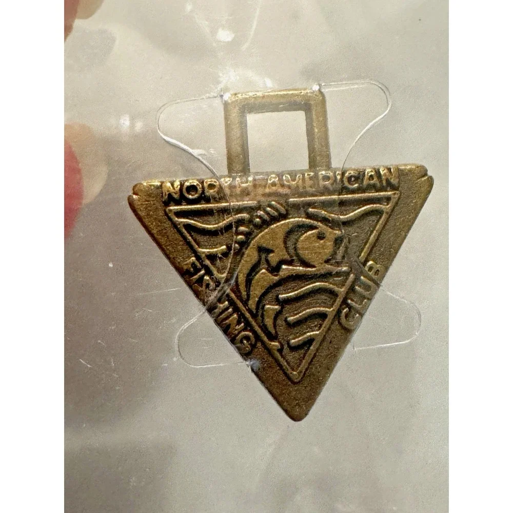 Vintage NOS North American Fishing Club Pendant Zipper Pull Charm Members Bass